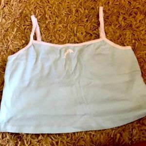 Light blue cropped tank top